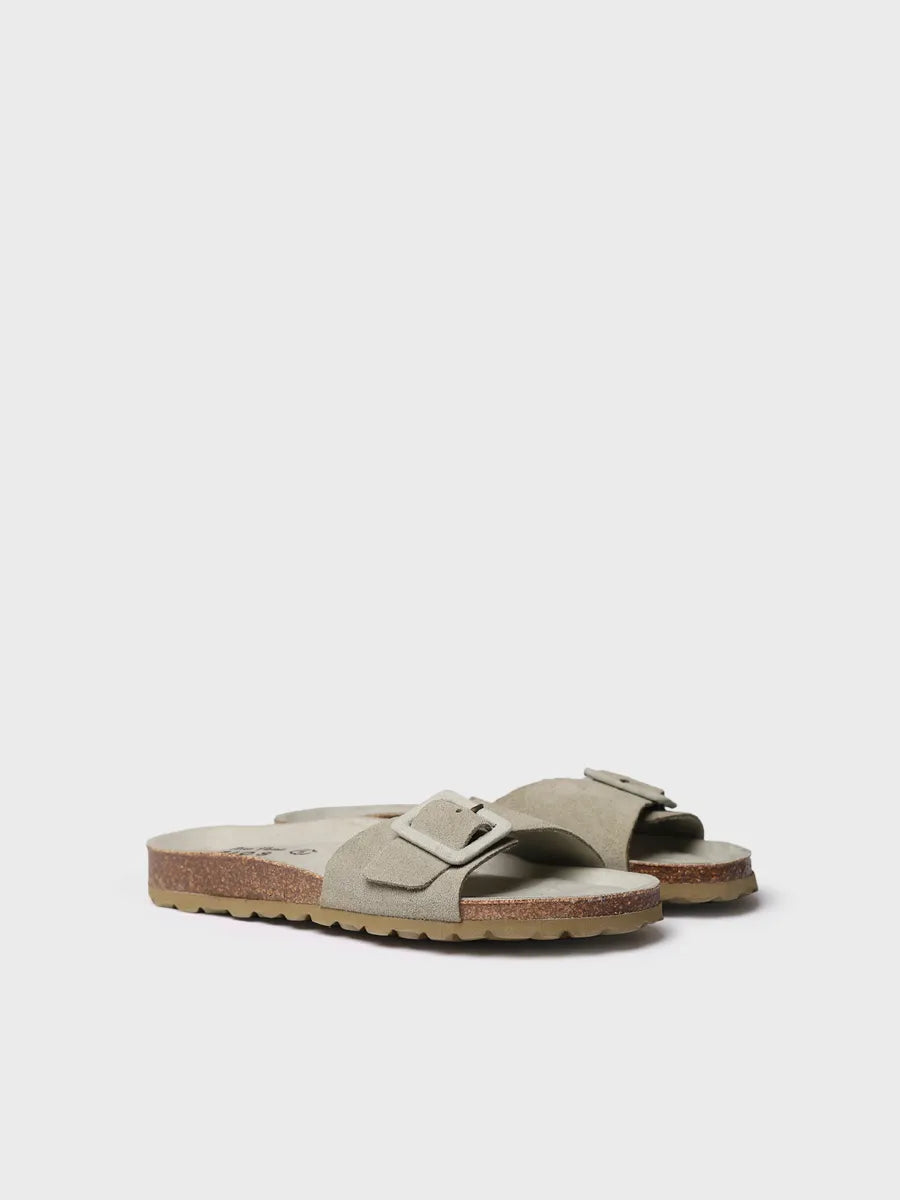 sandalias mujer - Sandalia BIO de mujer con hebilla y suela de corcho | GLIDE-QT - Toni Pons