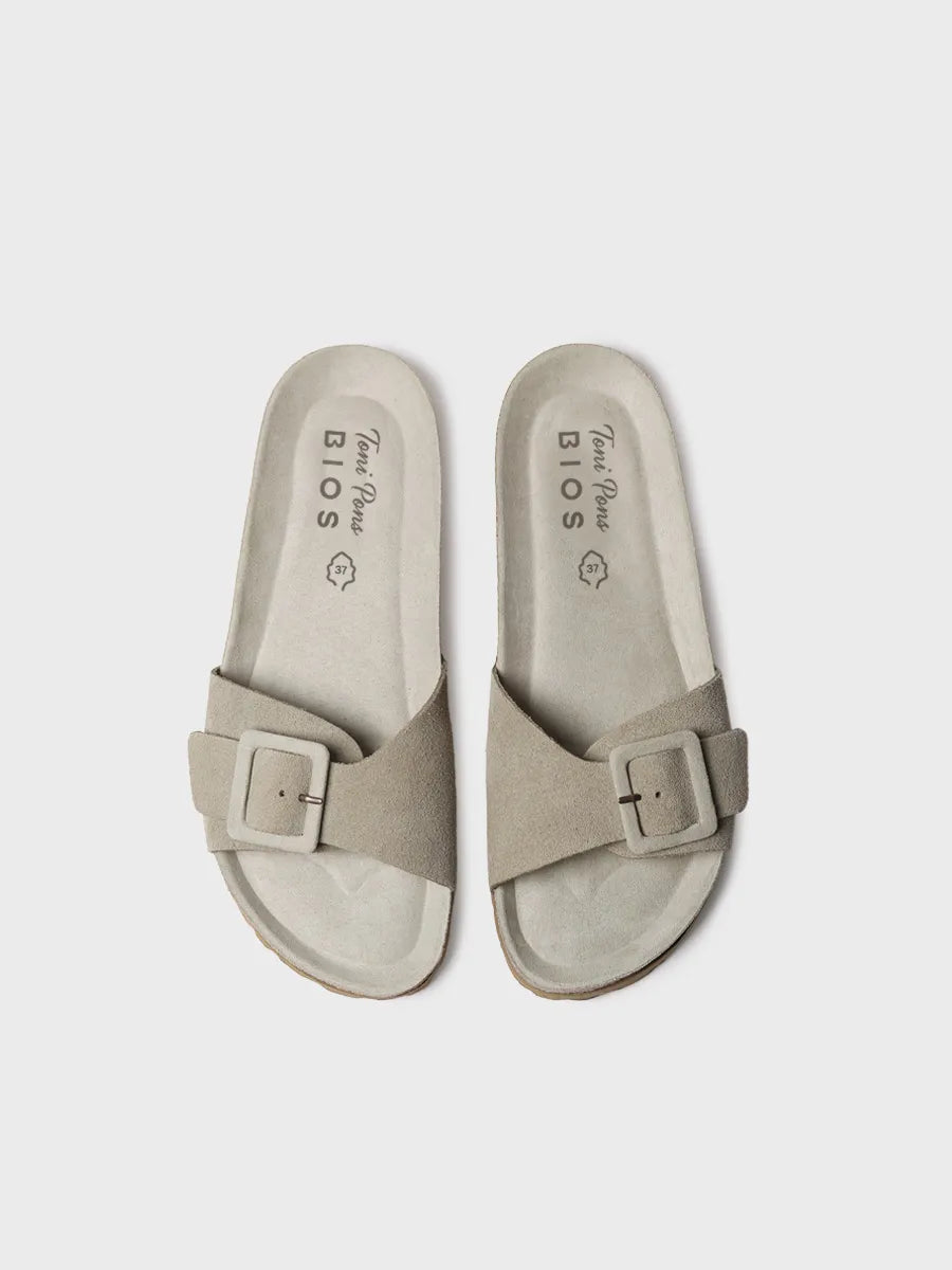 sandalias mujer - Sandalia BIO de mujer con hebilla y suela de corcho | GLIDE-QT - Toni Pons