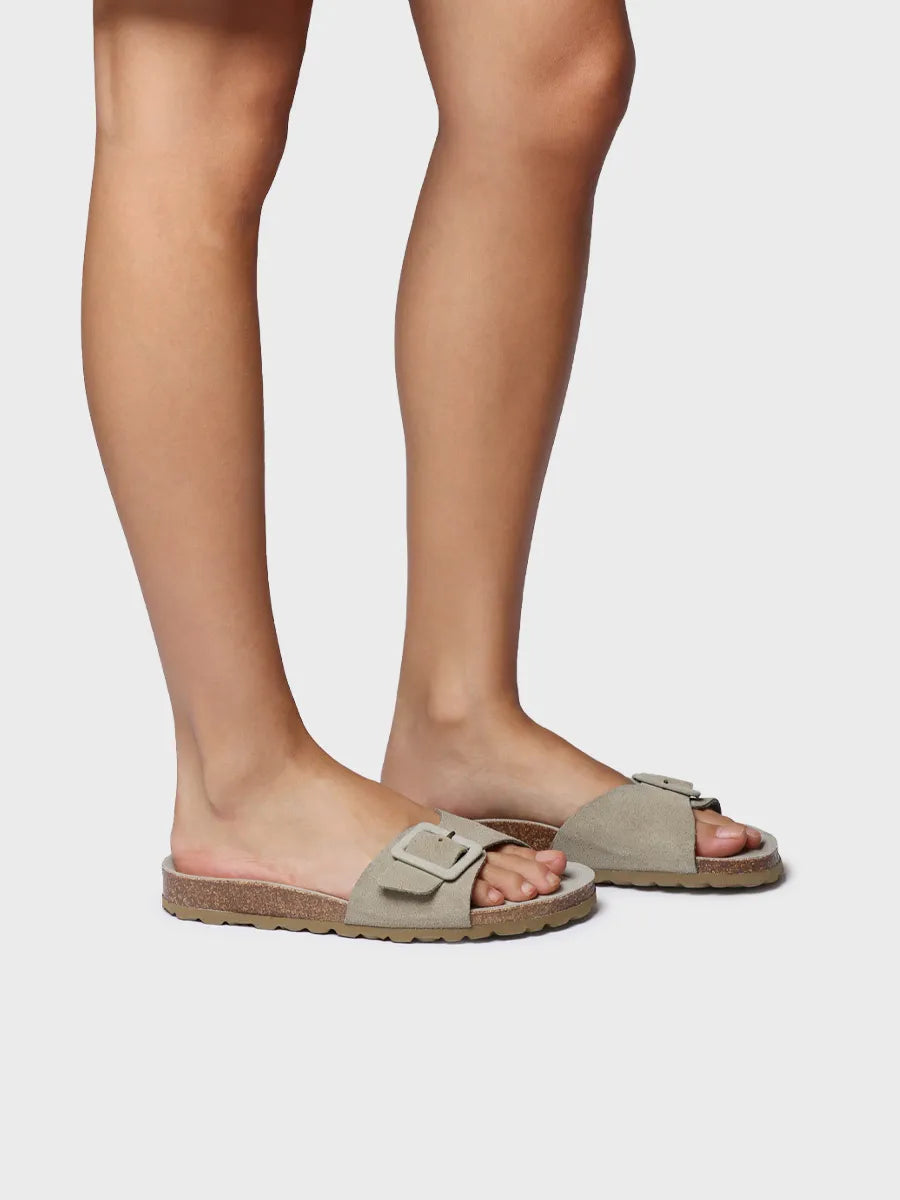 sandalias mujer - Sandalia BIO de mujer con hebilla y suela de corcho | GLIDE-QT - Toni Pons
