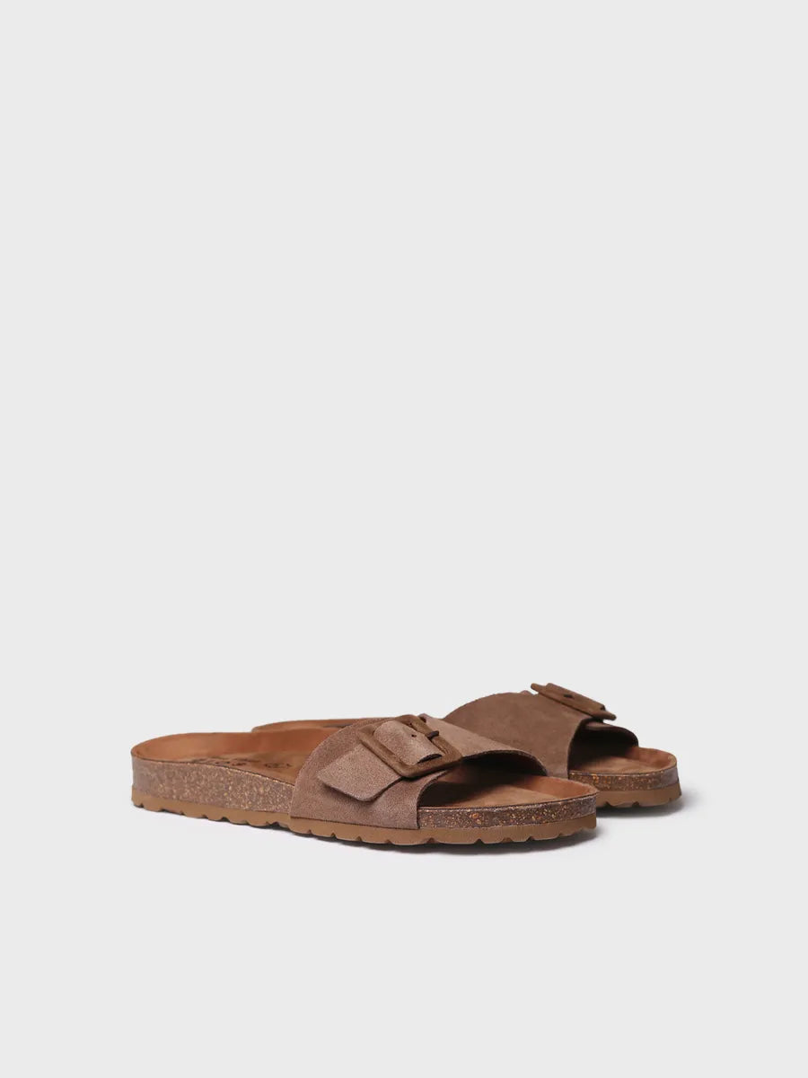 sandalias mujer - Sandalia BIO de mujer con hebilla y suela de corcho | GLIDE-QT - Toni Pons