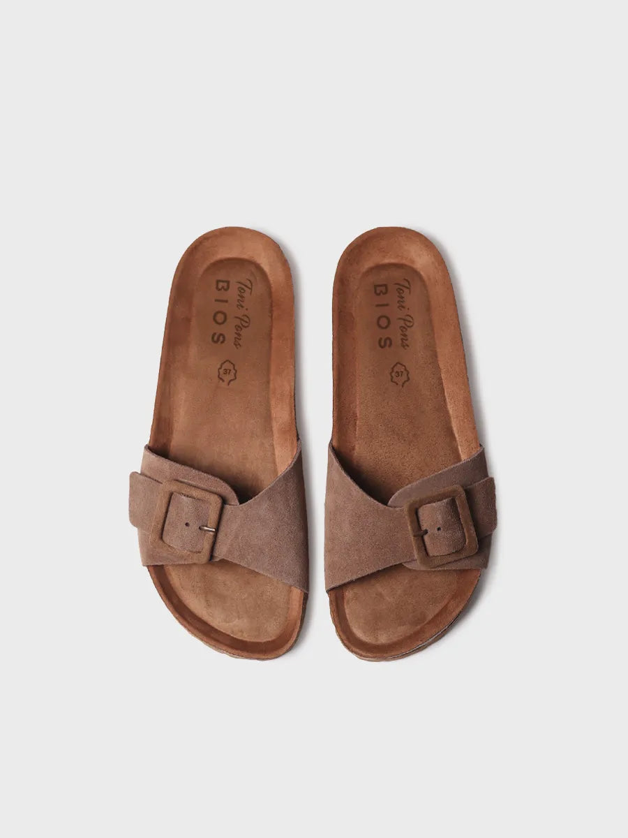 sandalias mujer - Sandalia BIO de mujer con hebilla y suela de corcho | GLIDE-QT - Toni Pons