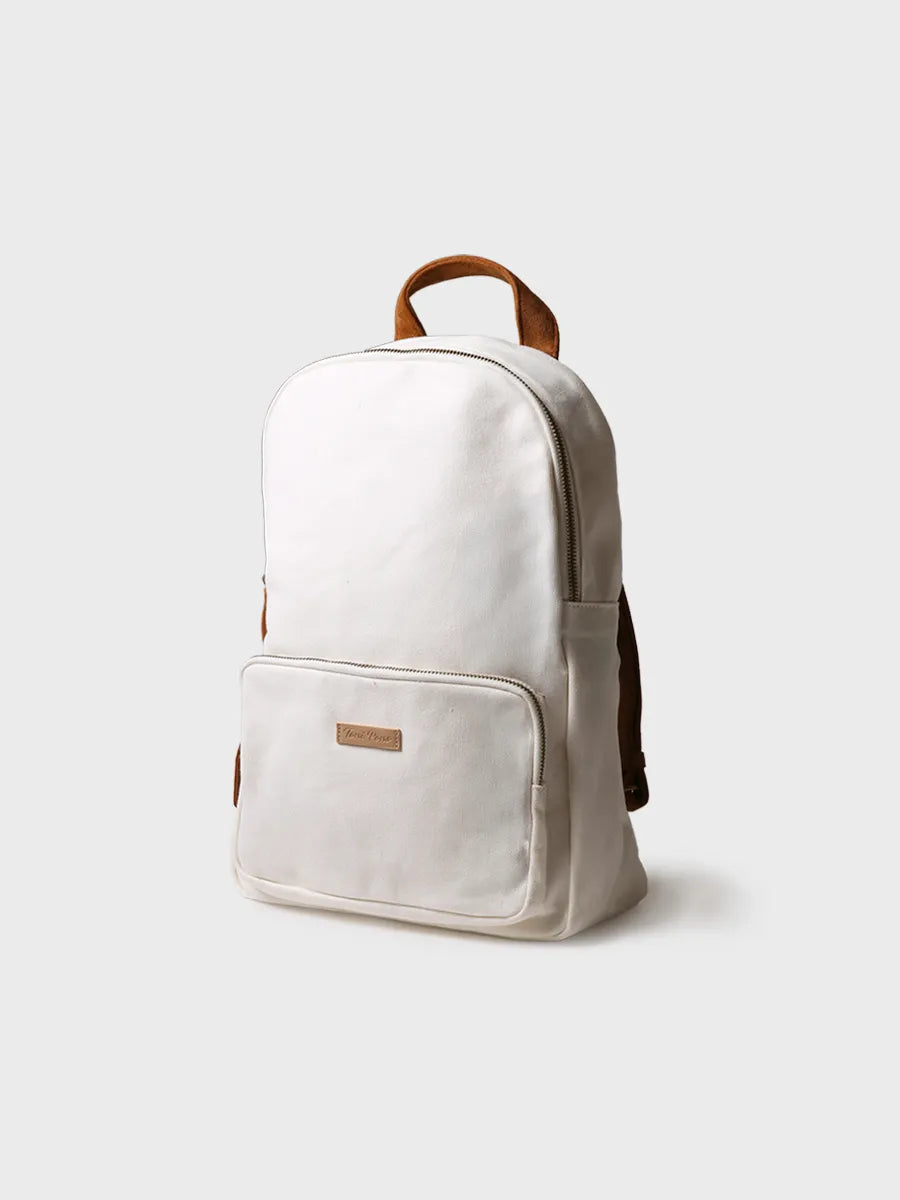Complementos - Mochila de lona de algodón con tiras en ante vegano | GLORIA - Toni Pons