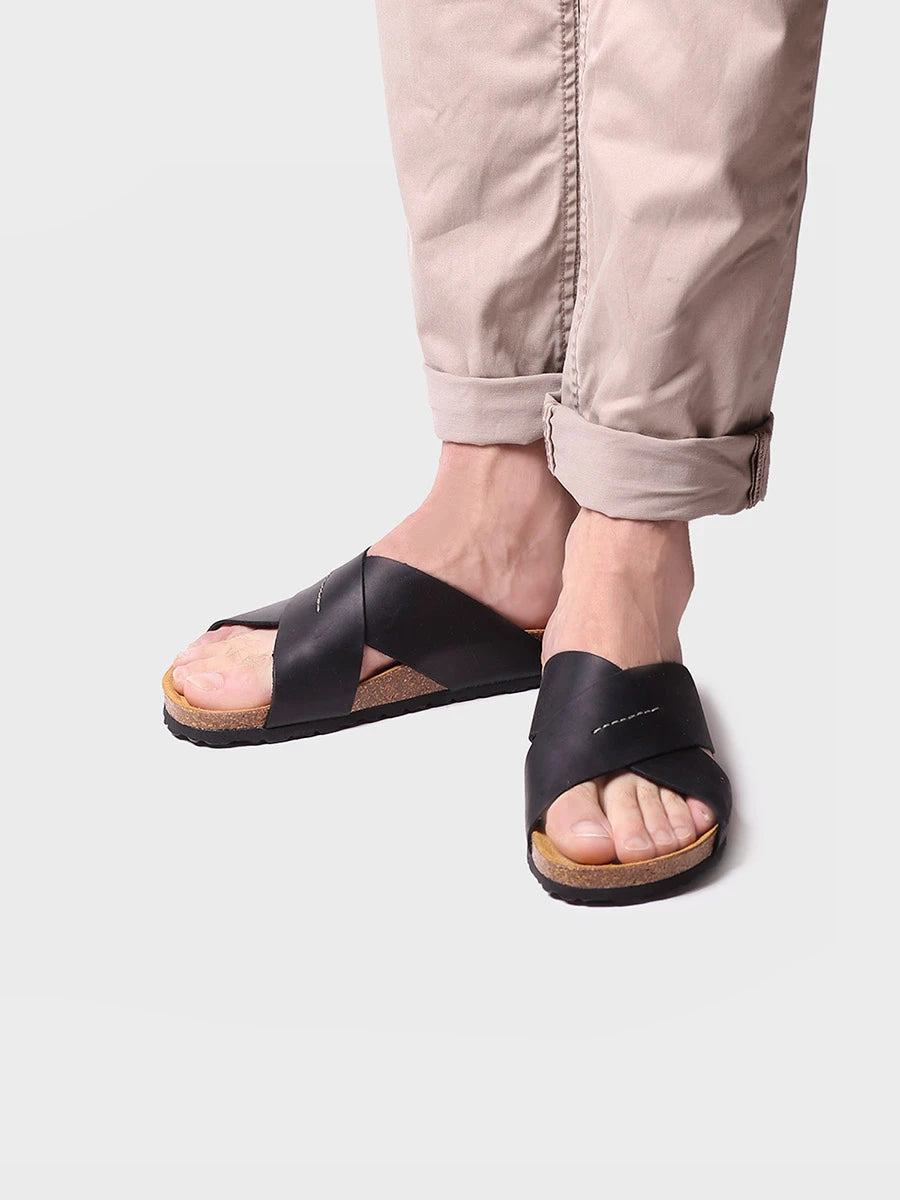 - Sandalia de hombre con tiras cruzadas en color Caqui | GOL-PE - Toni Pons