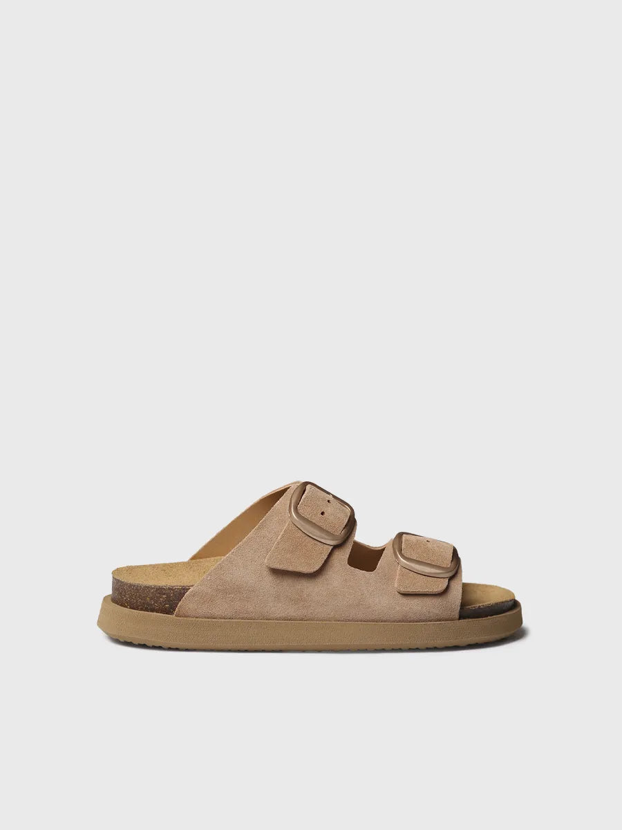 - Sandalia de mujer en serraje con hebillas | GONIA-QT - Toni Pons