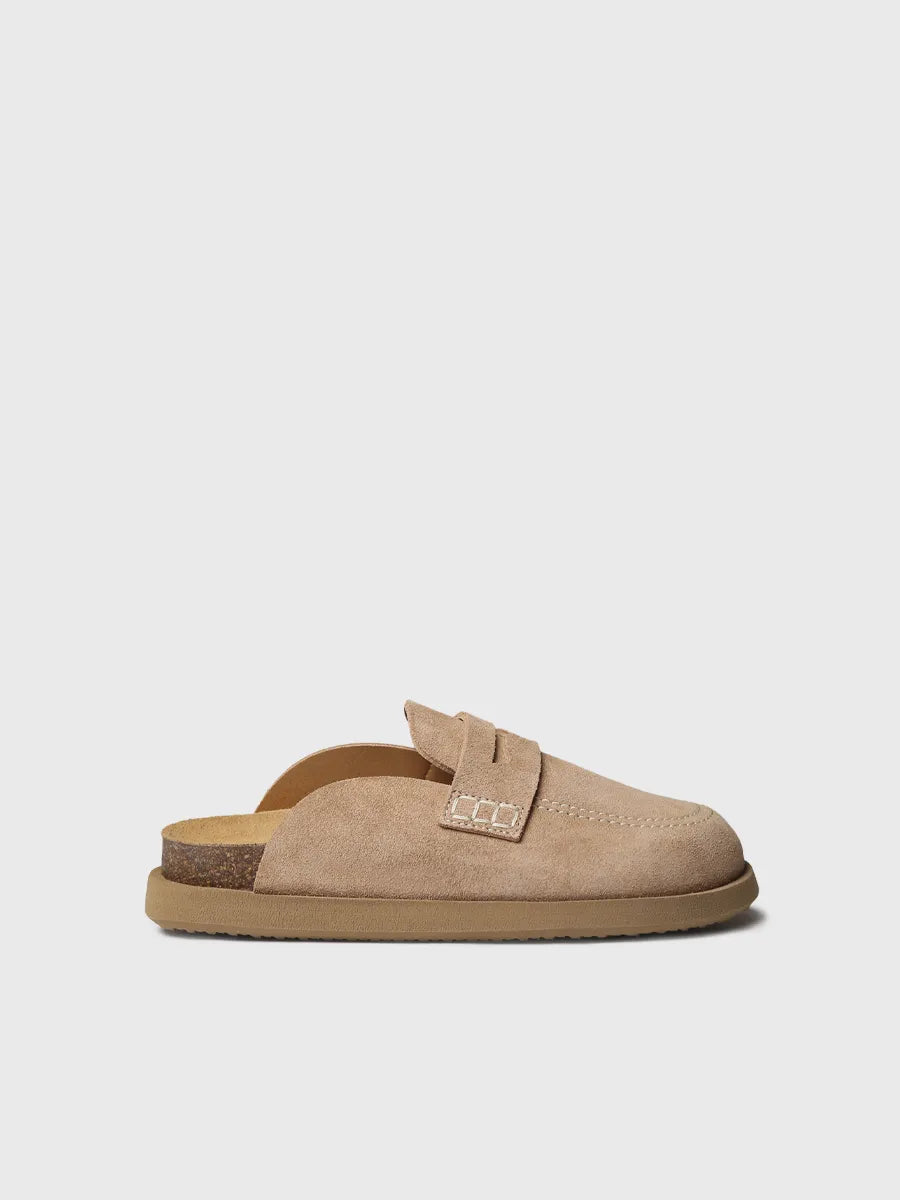 - Zueco de mujer en serraje tipo mocasín | GREVENA-QT - Toni Pons