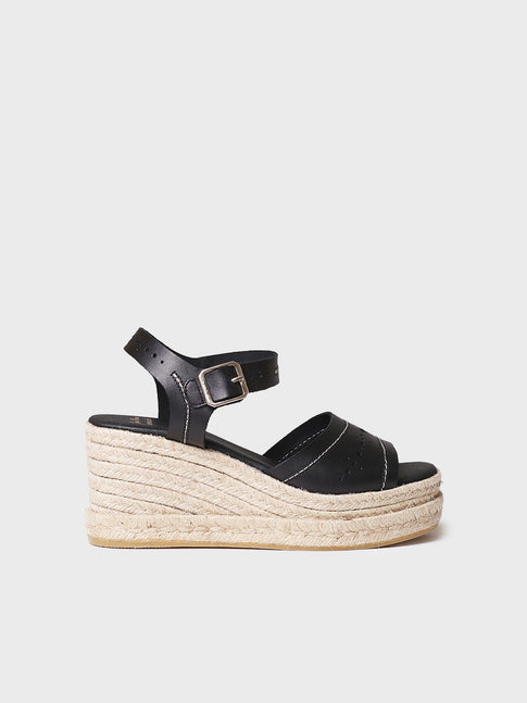 Alpargata mujer - Alpargata de mujer en piel con cuña alta  - Toni Pons