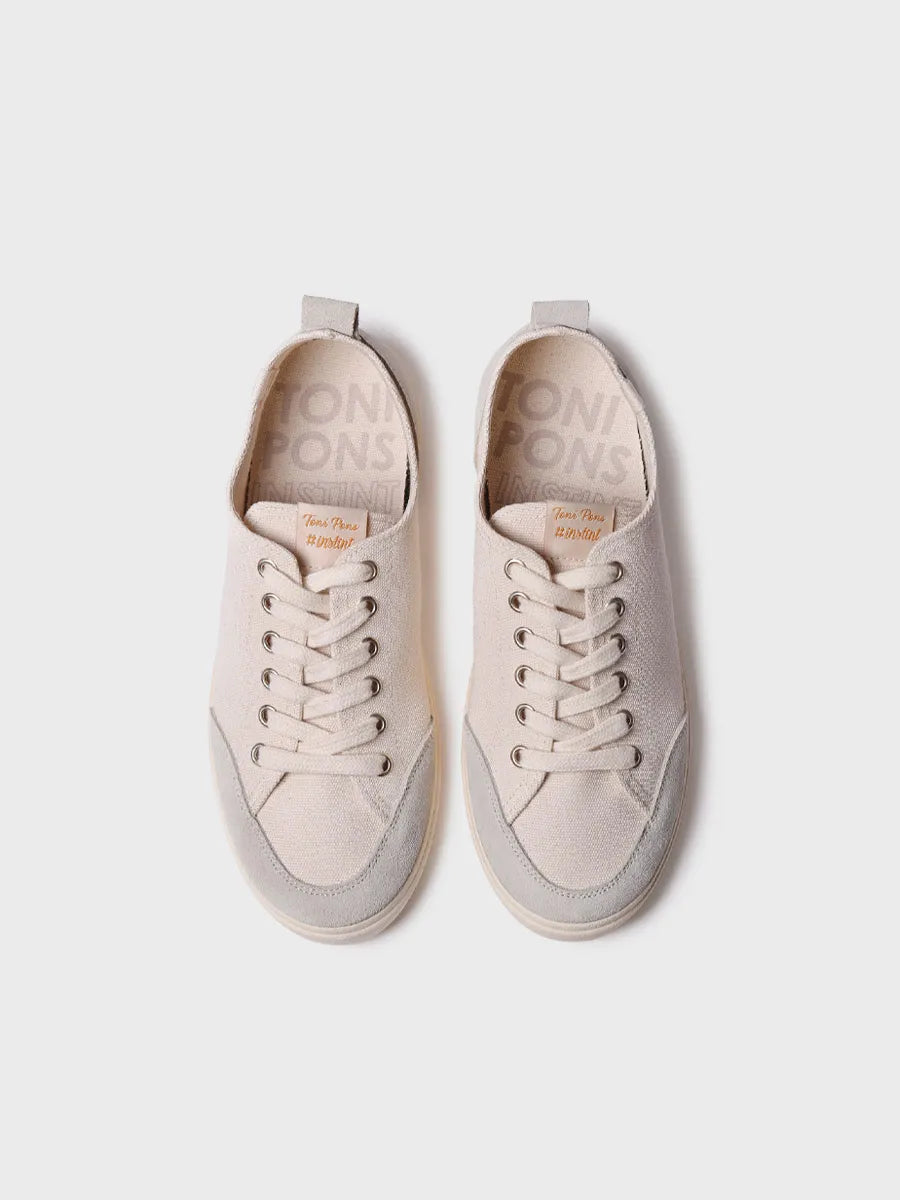zapatillas mujer - Zapatilla deportiva de mujer en algodón con cordones | IBAR - Toni Pons