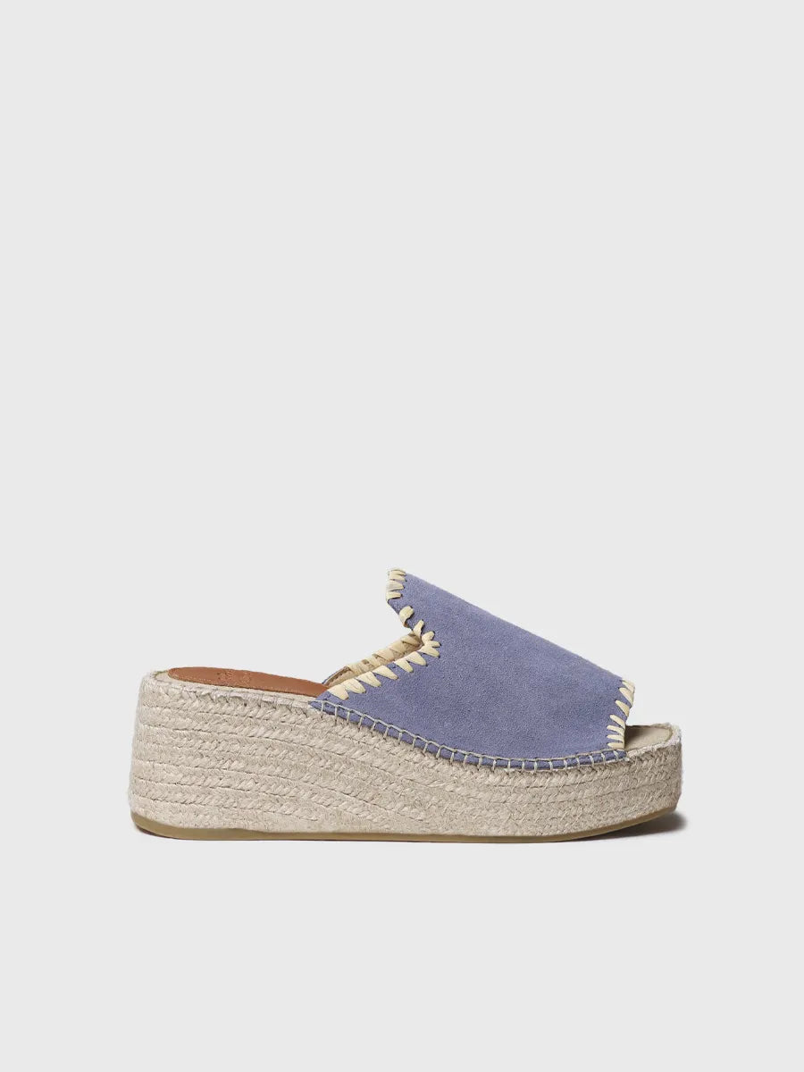 - Sandalia abierta de mujer de cuña en serraje | ILENIA-SD - Toni Pons