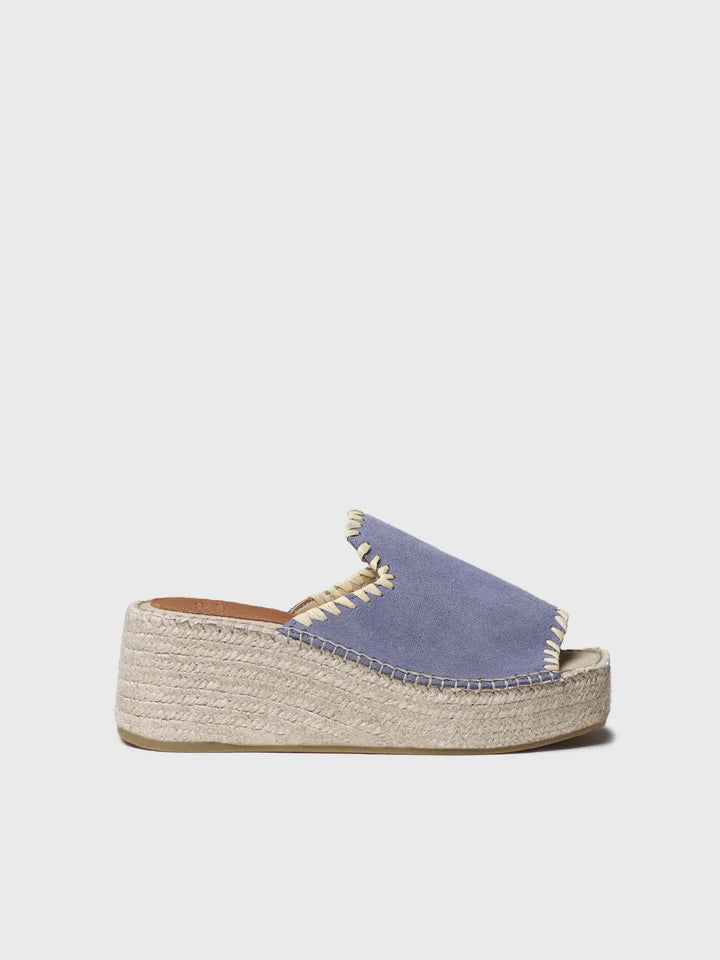 - Sandalia abierta de mujer de cuña en serraje | ILENIA-SD - Toni Pons