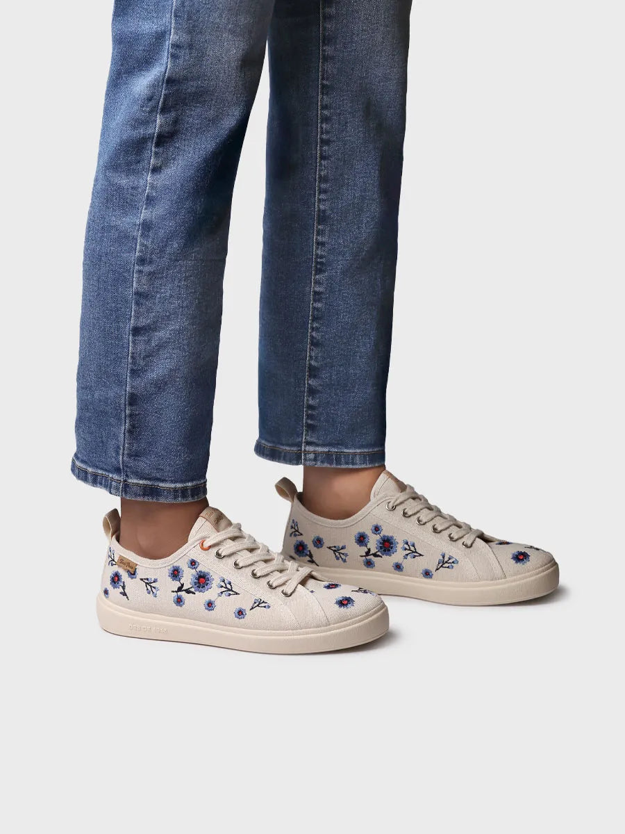 - Zapatilla deportiva de mujer con bordado floral | INDIRA-BF - Toni Pons