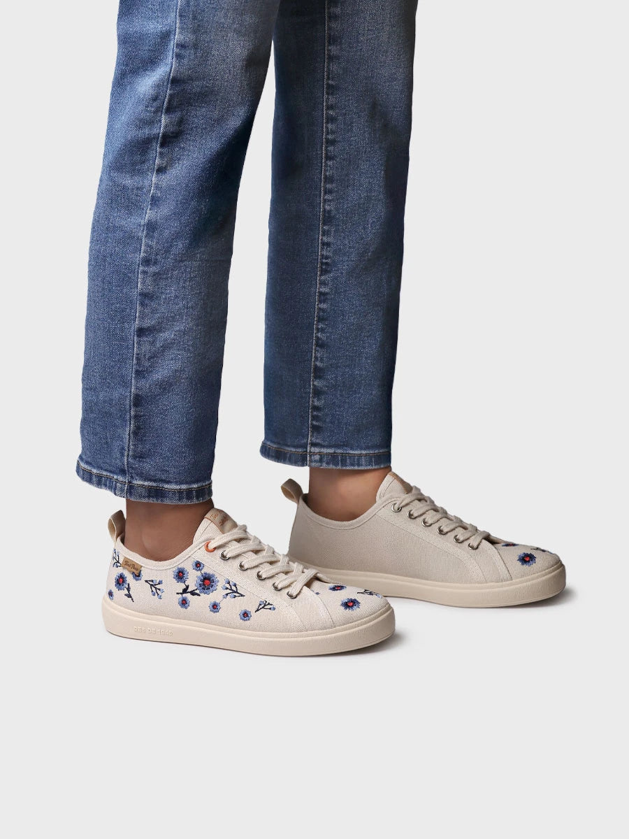 - Zapatilla deportiva de mujer con bordado floral | INDIRA-BF - Toni Pons