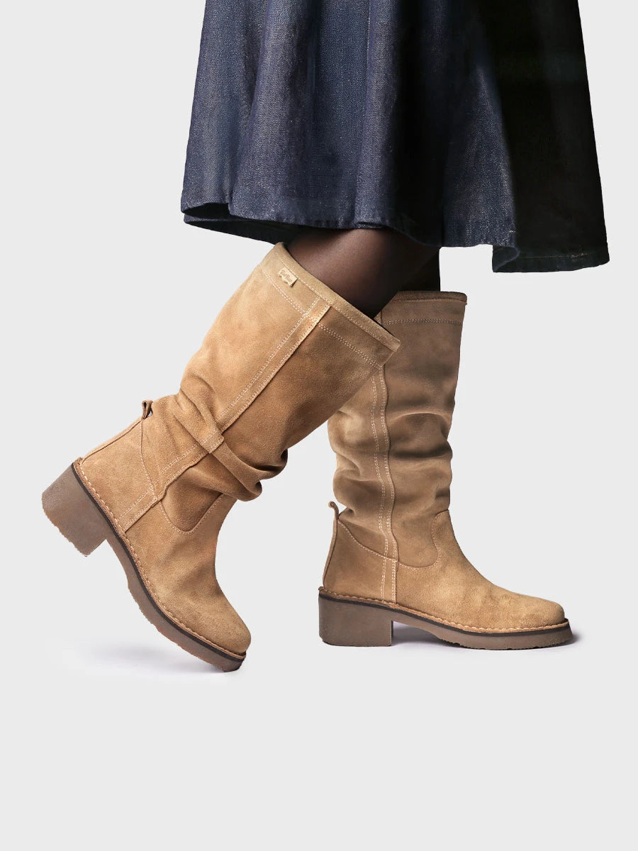 Botines mujer - Bota alta en serraje para mujer | IONE-SY - Toni Pons
