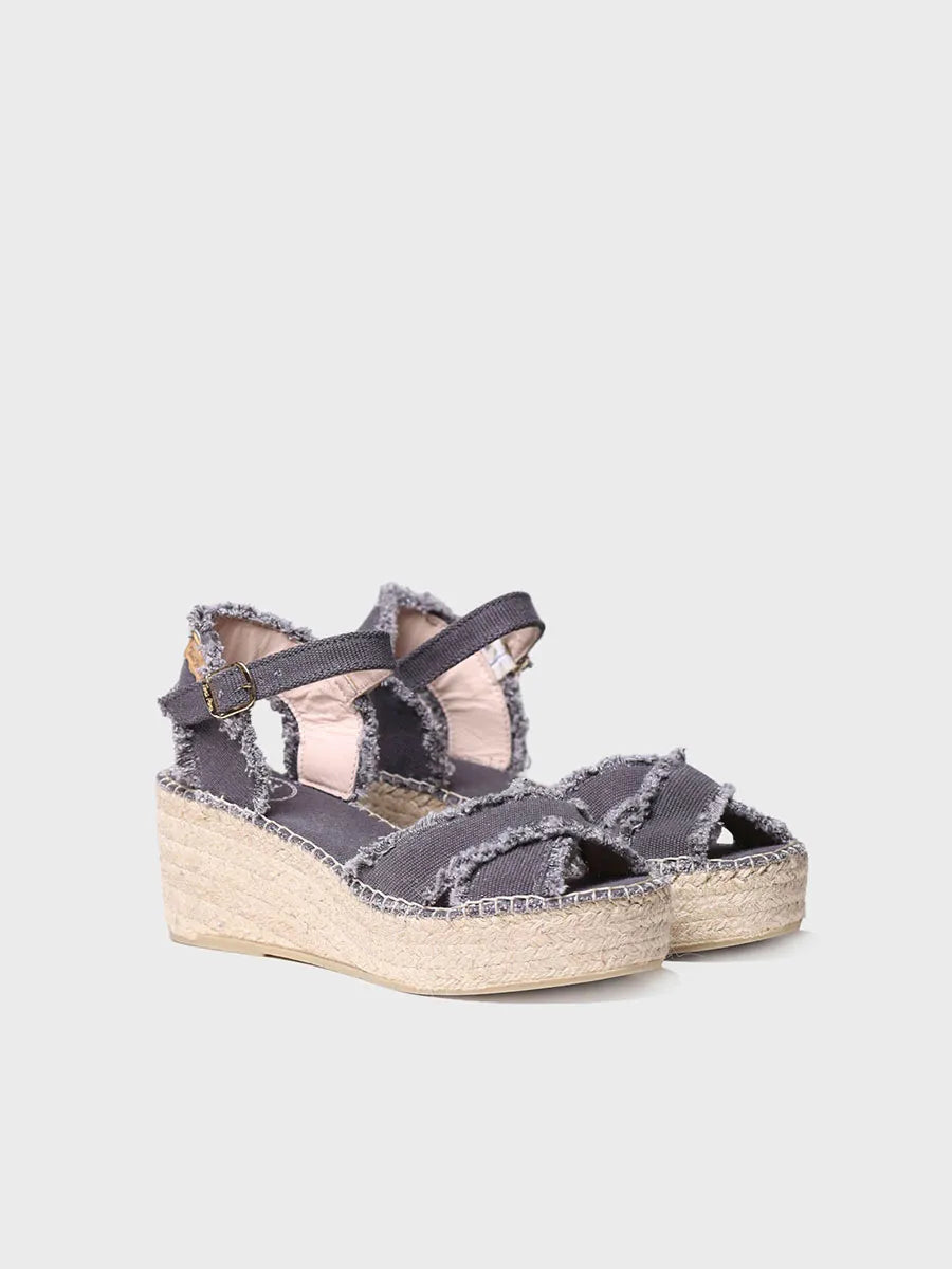 Sandalias mujer - Sandalia de cuña atada al tobillo  - Toni Pons