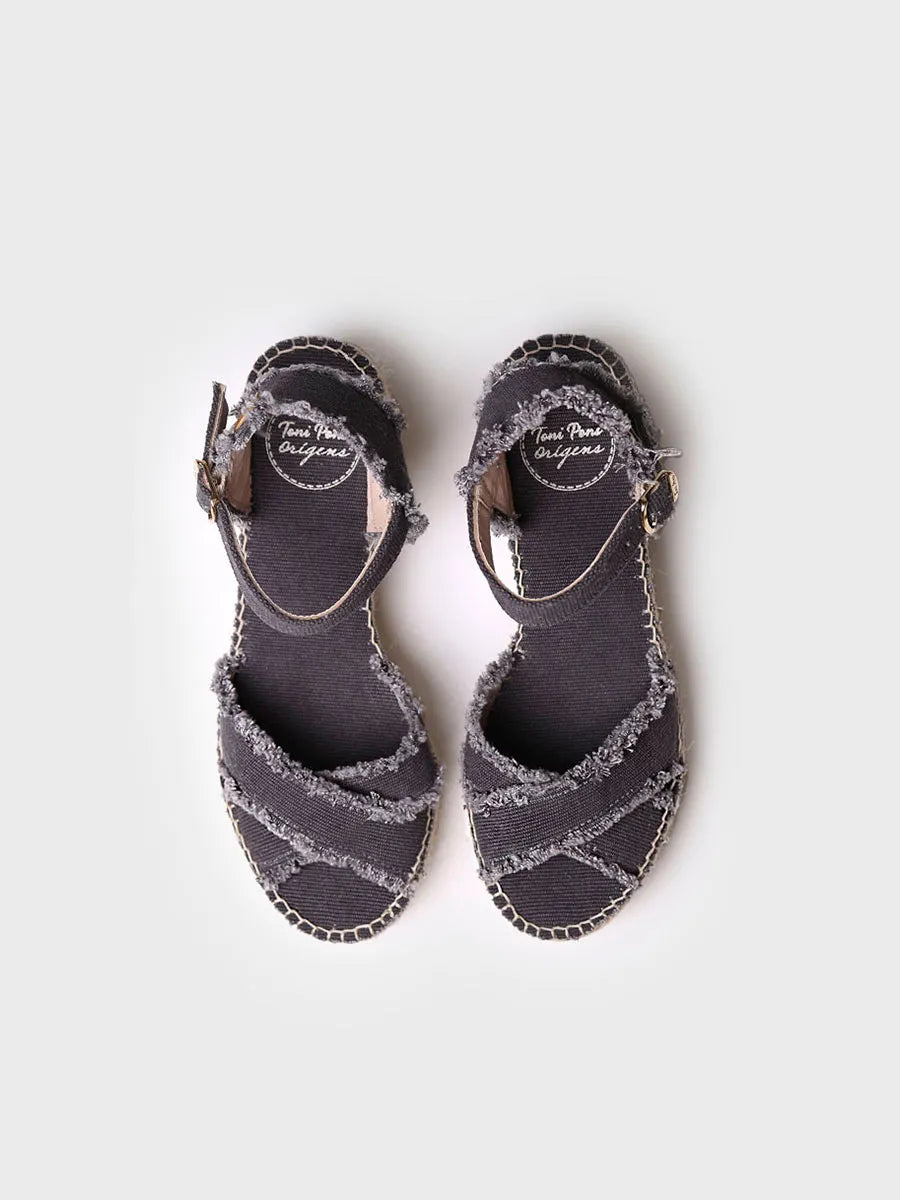 Sandalias mujer - Sandalia de cuña atada al tobillo  - Toni Pons