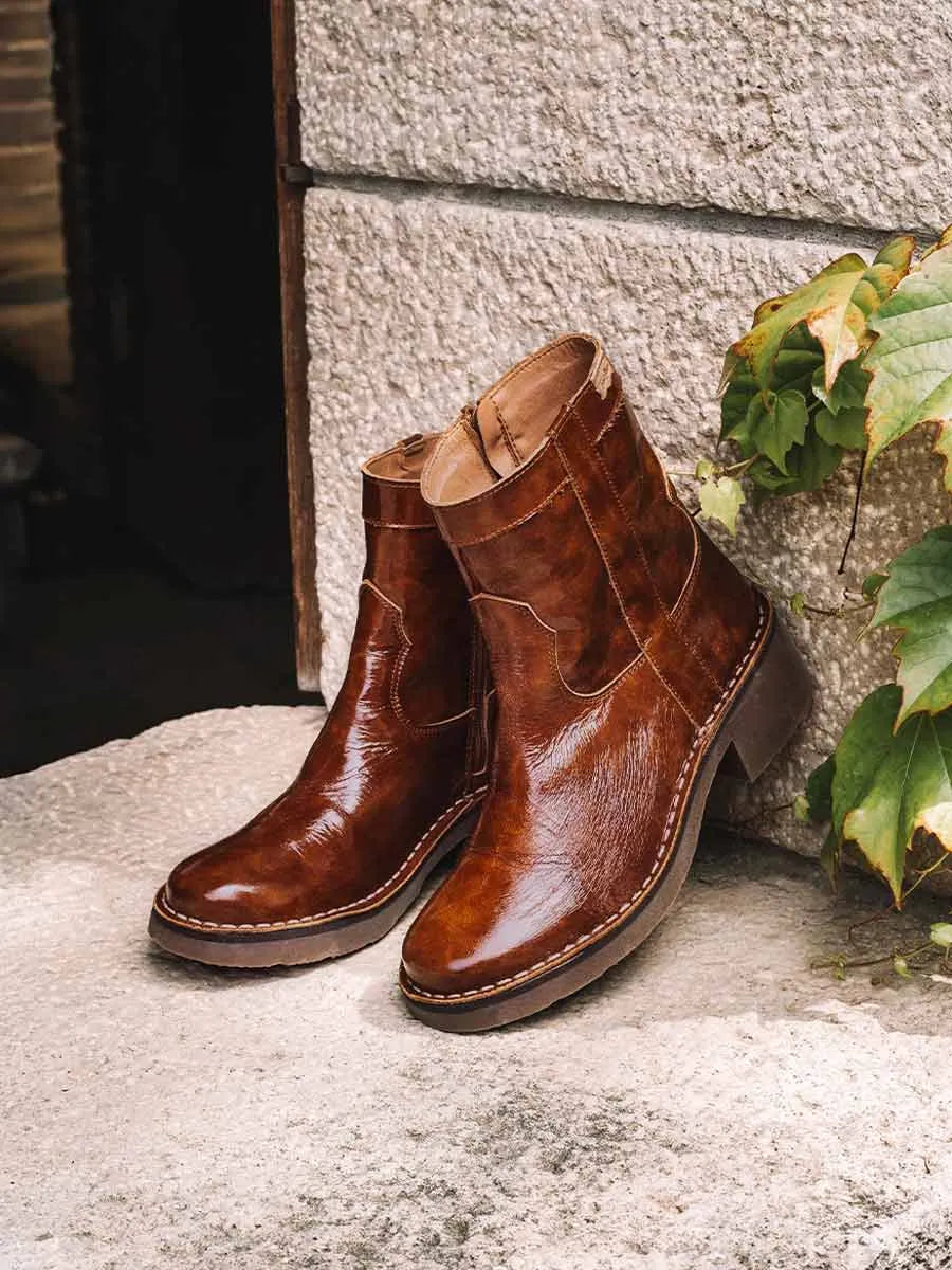 Botines mujer - Botines de mujer en piel charol con cremallera lateral | IRIS-CA - Toni Pons