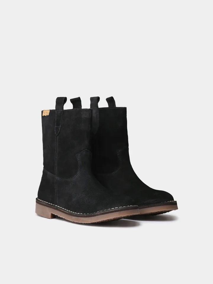 Botines mujer - Botines planos de mujer en serraje | IRUN-SY - Toni Pons