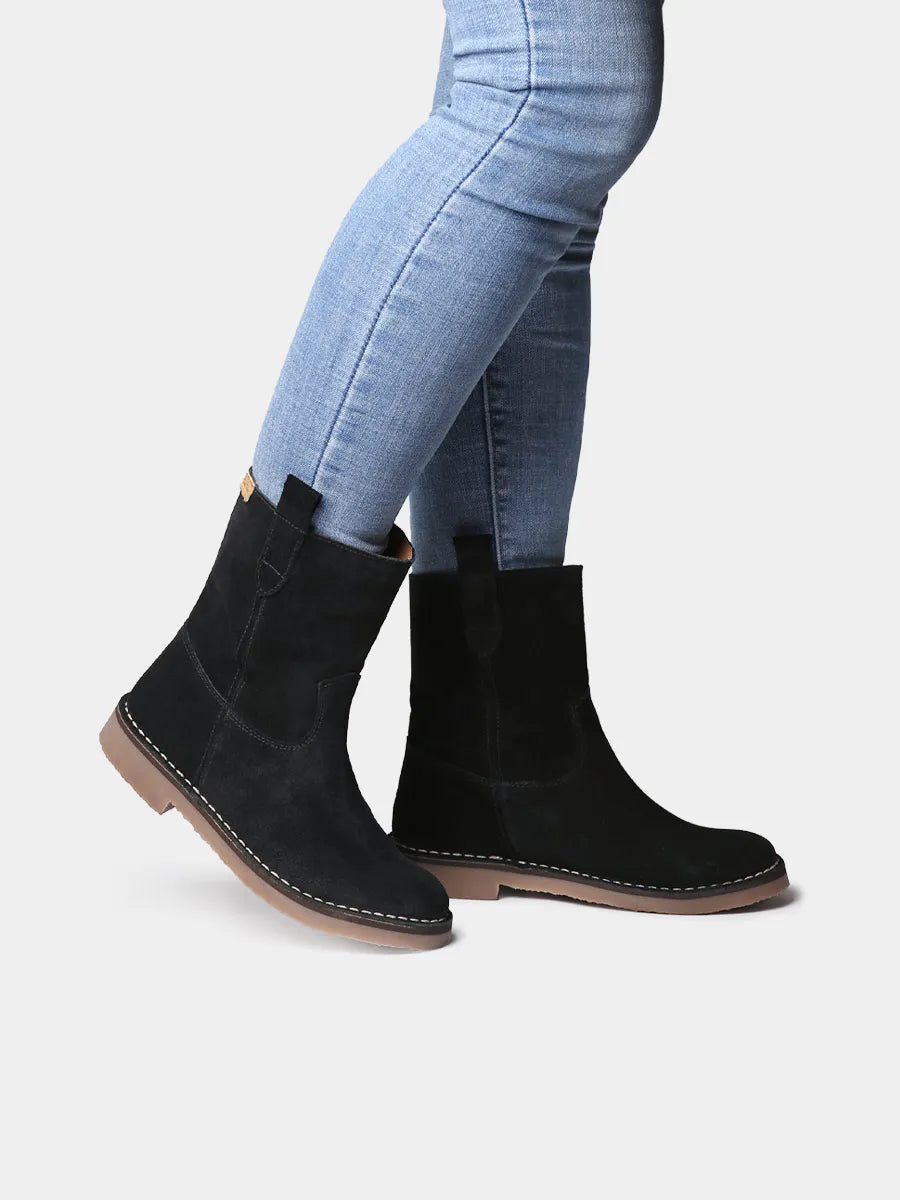 Botines mujer - Botines planos de mujer en serraje | IRUN-SY - Toni Pons