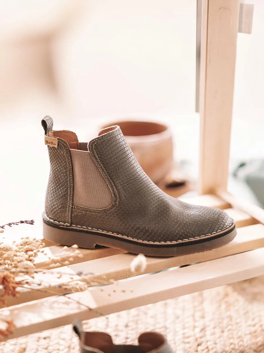 Botín para mujer en piel efecto serpiente en cuero TONI PONS