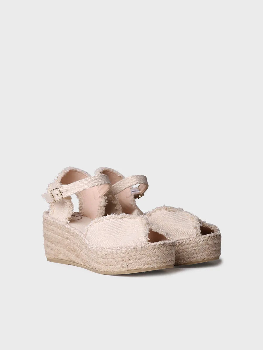 Women's espadrilles with frayed finish