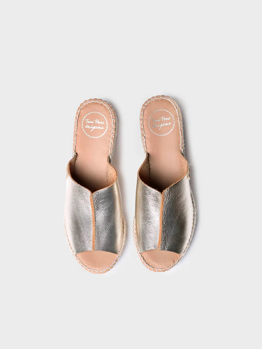 zapatillas mujer - Alpargata de piel destalonada en color Blanco | IVONNE  - Toni Pons