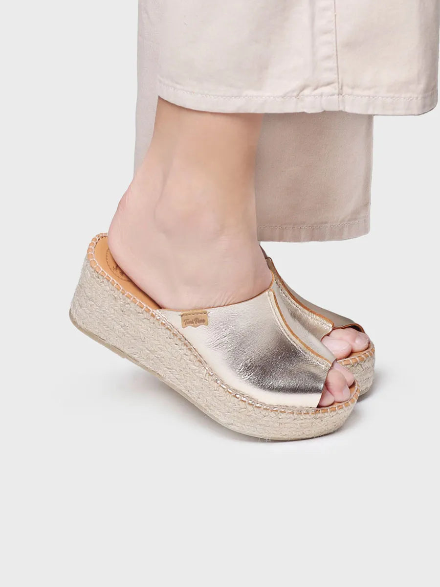 zapatillas mujer - Alpargata de piel destalonada en color Blanco | IVONNE  - Toni Pons