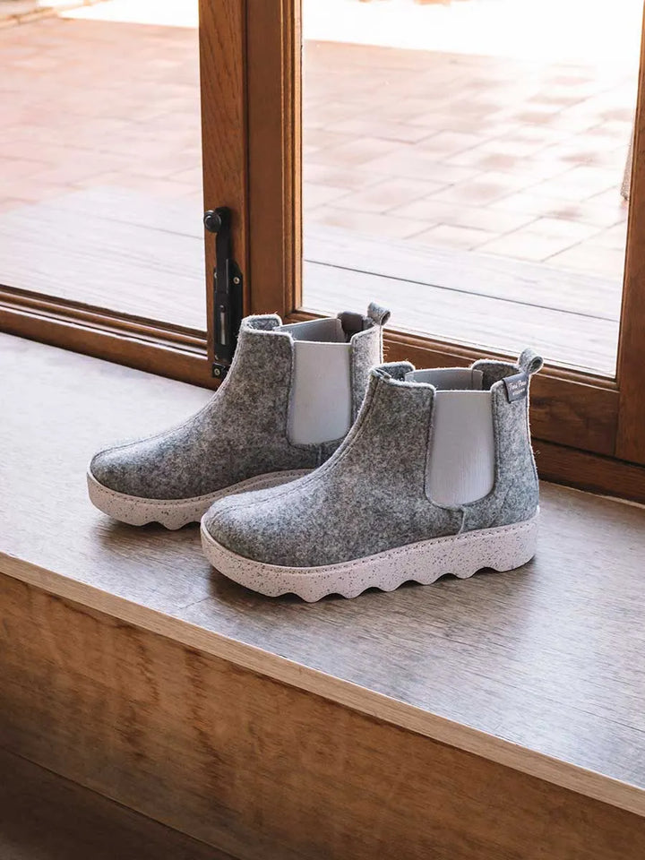 Zapatillas de casa mujer - Zapatilla abotinada de fieltro reciclado para mujer | JARA-FR - Toni Pons