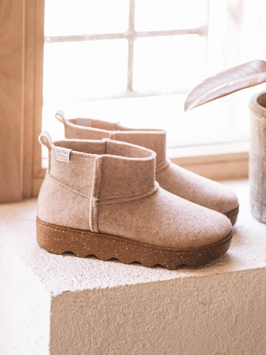 zapatillas mujer - Slipper abotinada para mujer en fieltro reciclado | JIANA-FR - Toni Pons