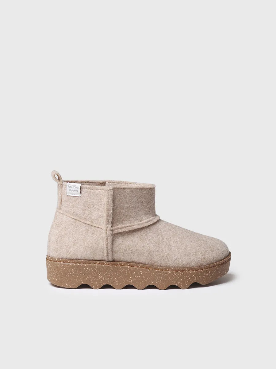 zapatillas mujer - Slipper abotinada para mujer en fieltro reciclado | JIANA-FR - Toni Pons