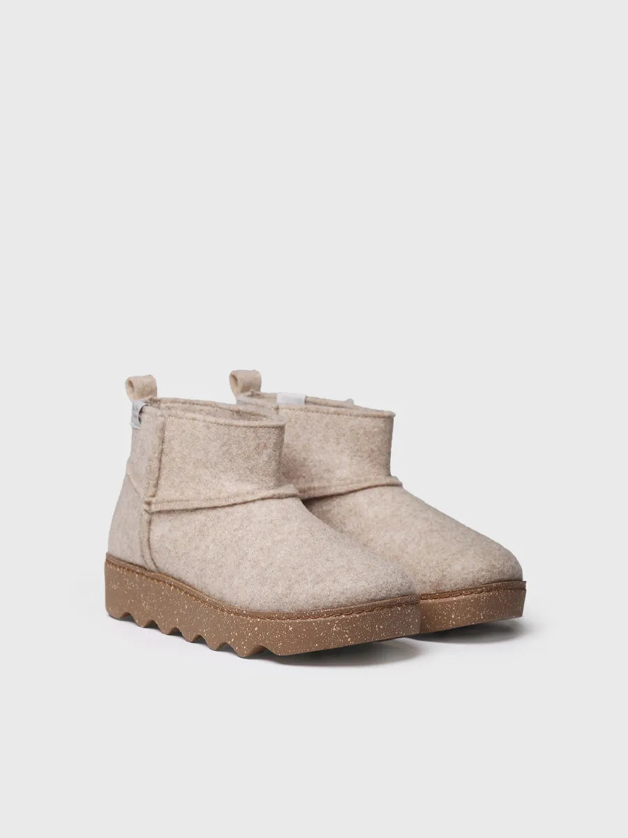 zapatillas mujer - Slipper abotinada para mujer en fieltro reciclado | JIANA-FR - Toni Pons