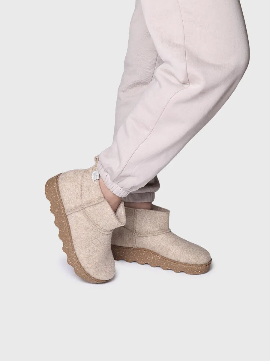 zapatillas mujer - Slipper abotinada para mujer en fieltro reciclado | JIANA-FR - Toni Pons