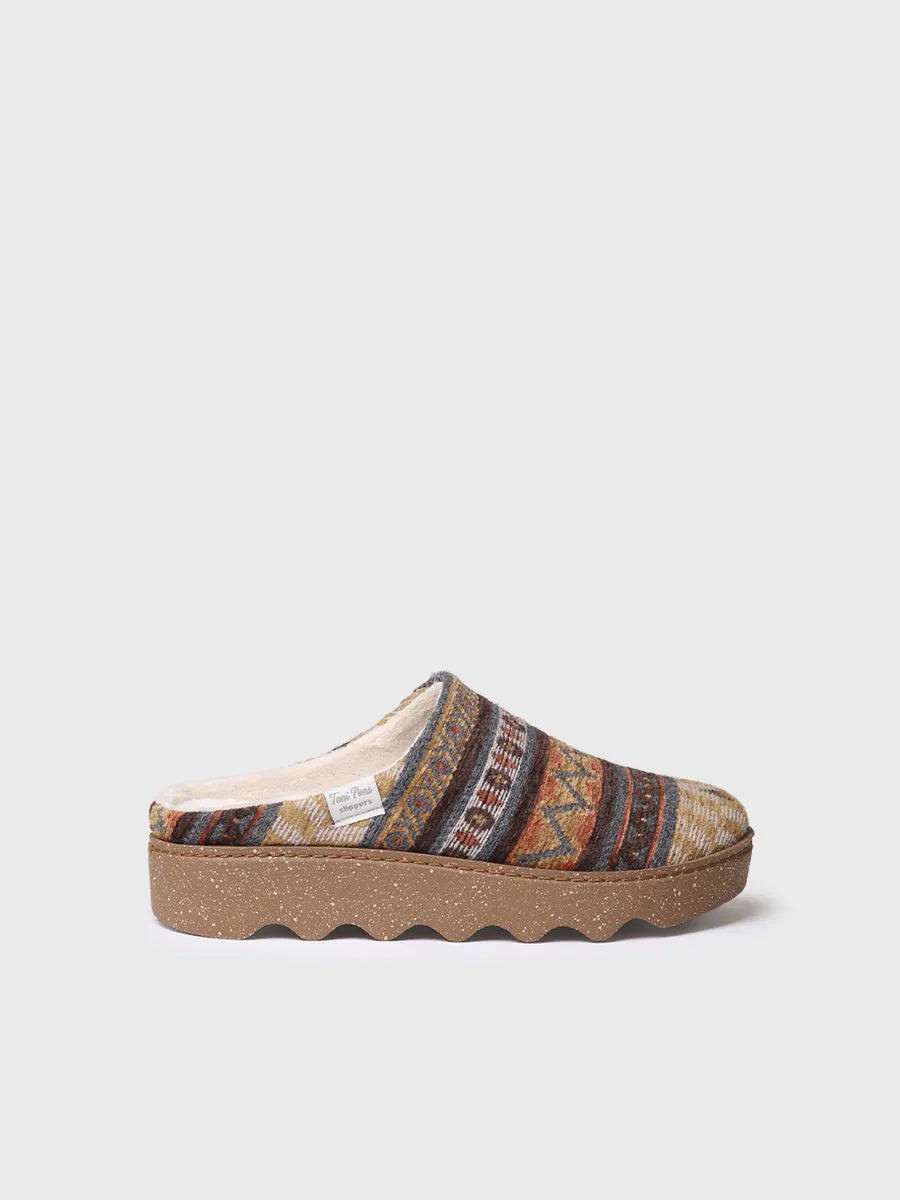 zapatillas mujer - Zapatilla de casa de mujer con motivos étnicos | JOYCE-YA - Toni Pons