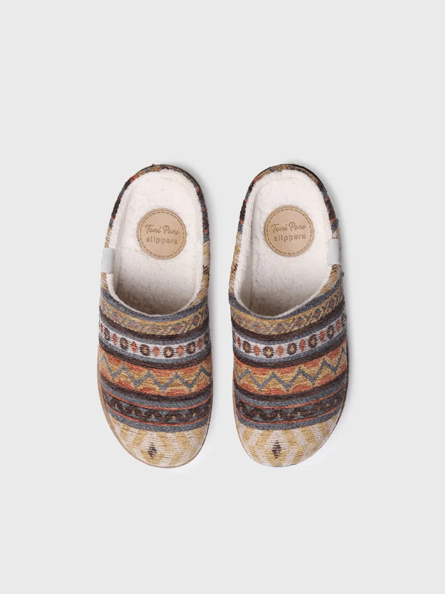 zapatillas mujer - Zapatilla de casa de mujer con motivos étnicos | JOYCE-YA - Toni Pons