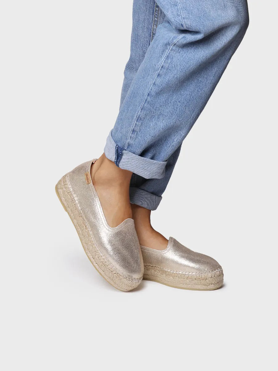 zapatillas mujer - Alpargata cerrada de mujer en serraje con suela de yute | KEIRA - Toni Pons