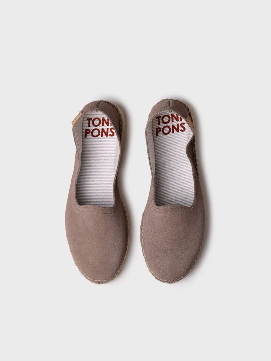 zapatillas mujer - Alpargata cerrada de mujer en serraje con suela de yute | KEIRA  - Toni Pons