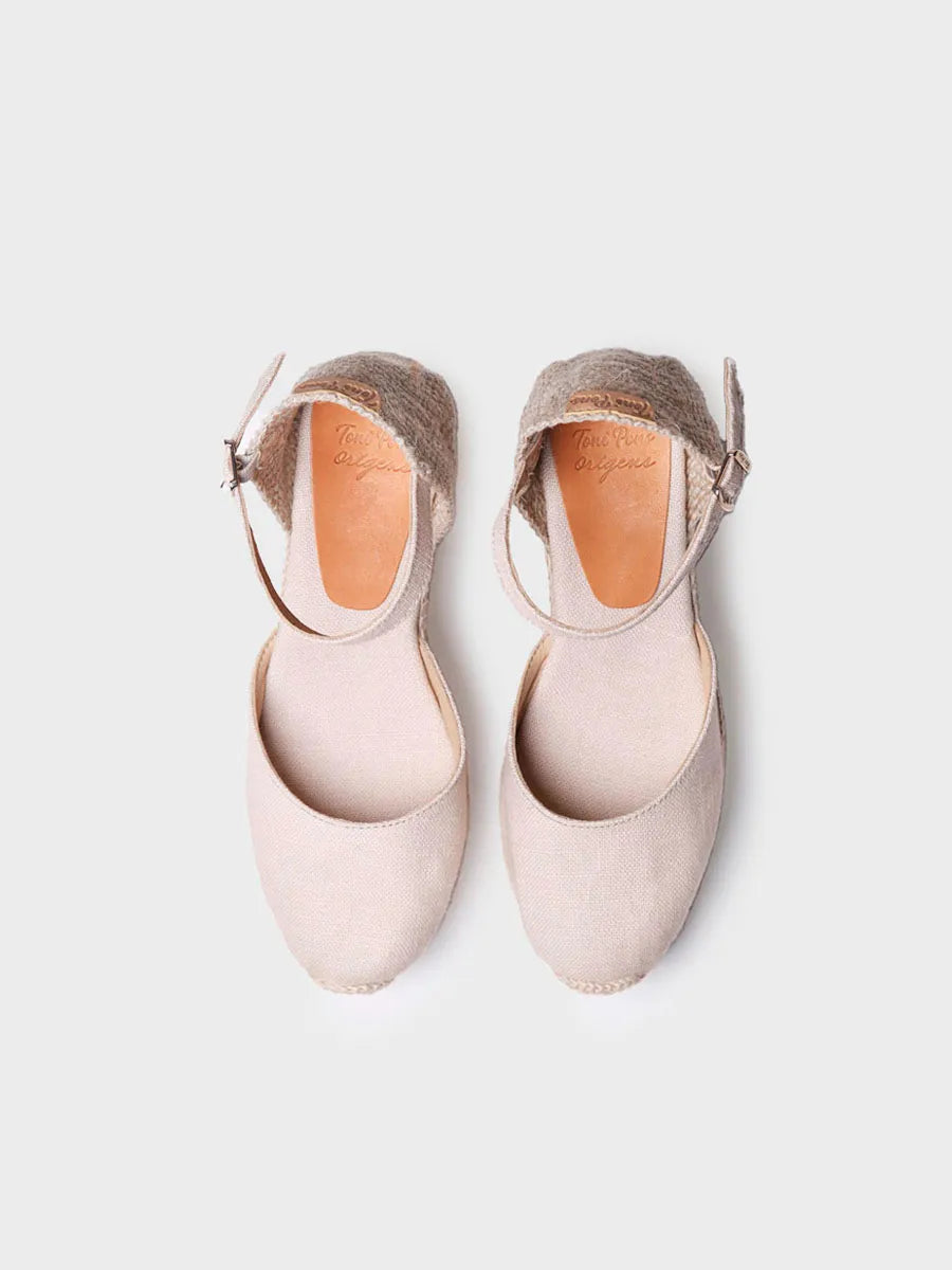 zapatillas mujer - Alpargata con cuña de mujer en lino | LAIA-NT - Toni Pons
