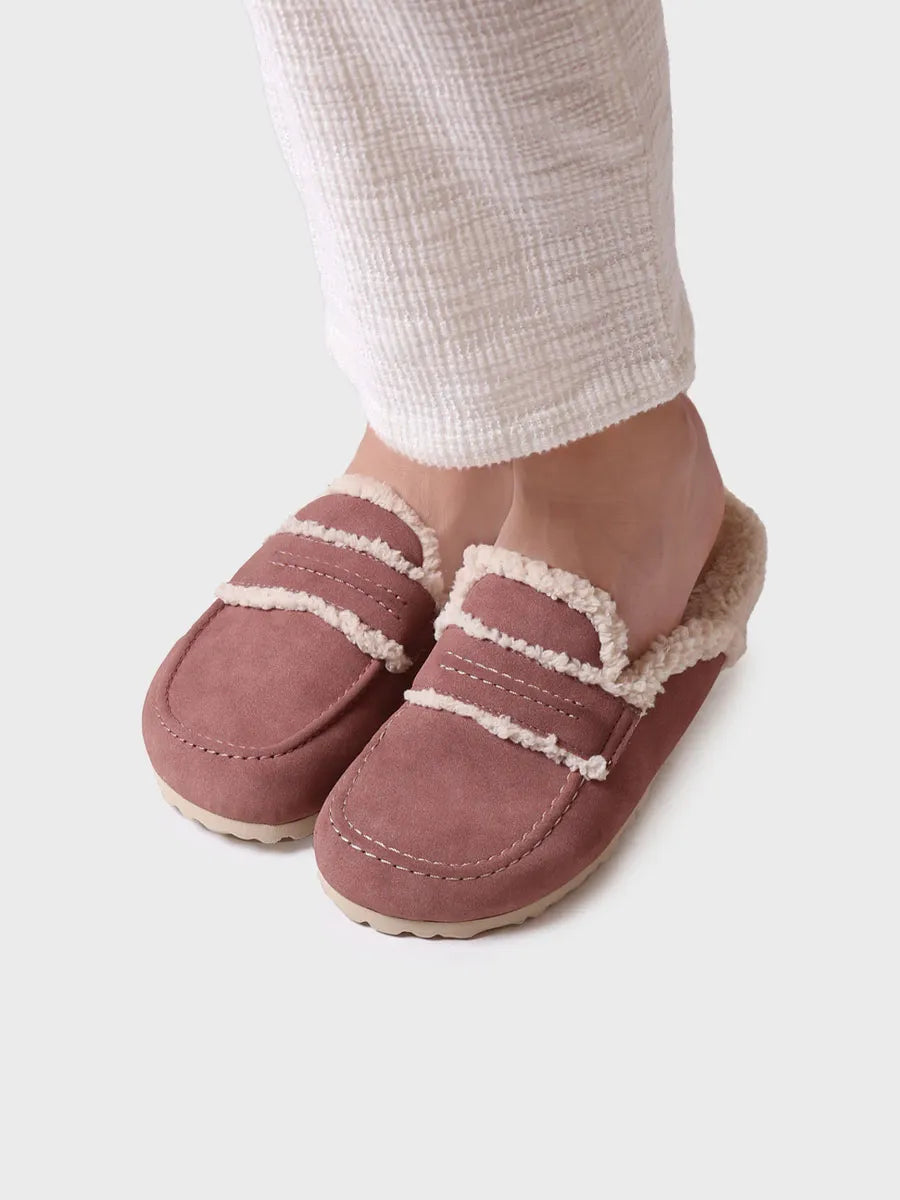 Slippers per a dona tipus esclop amb folre interior en borrego - LEIRE