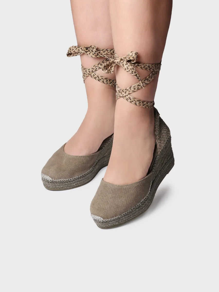 Alpargata mujer - Alpargata de cuña de mujer en algodón - Toni Pons