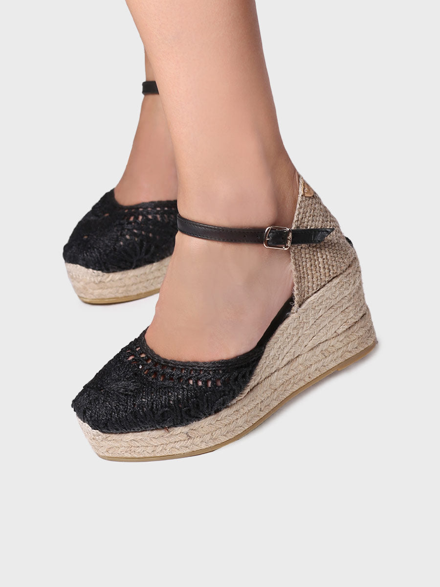 Alpargata mujer - Alpargata de cuña de mujer en tejido tipo ganchillo  - Toni Pons