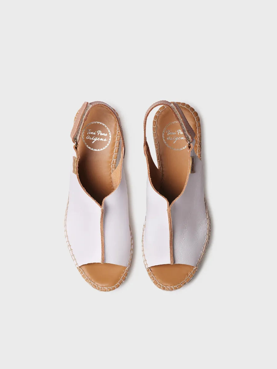 zapatillas mujer - Alpargata de mujer en piel con cuña y cierre de velcro | LUGANO-P - Toni Pons