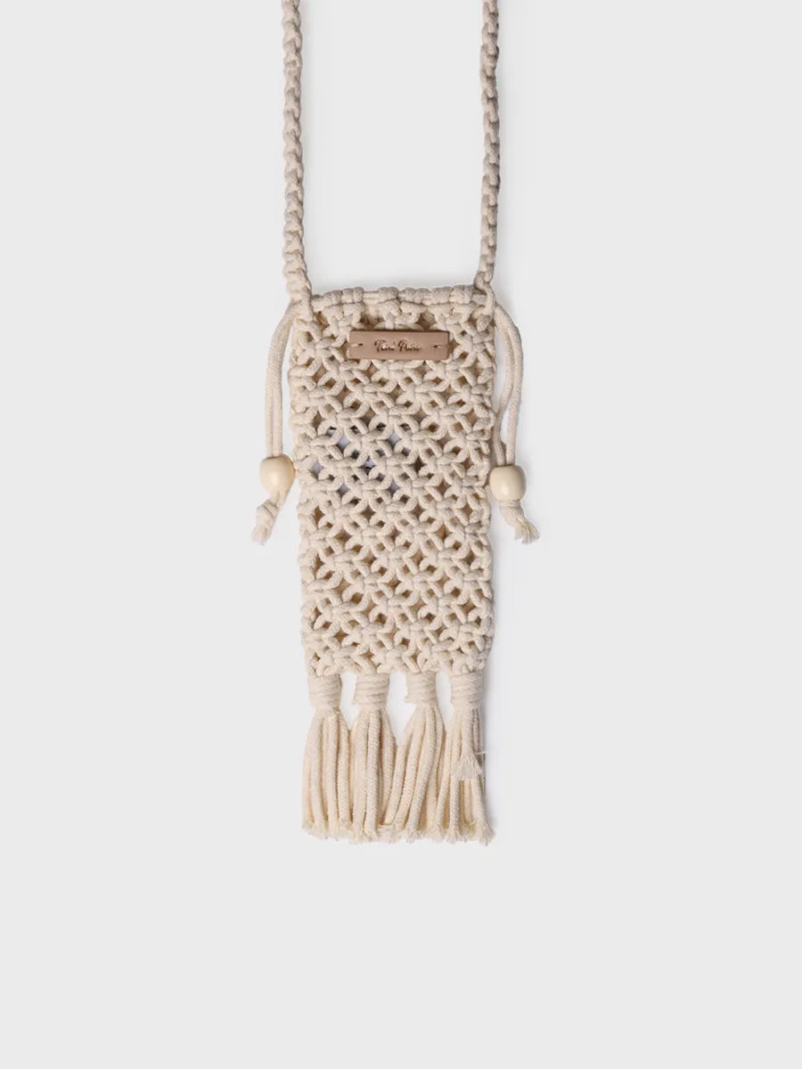 Complementos - Bolso para móvil en crochet con flecos y cierres laterales | MAGALI - Toni Pons