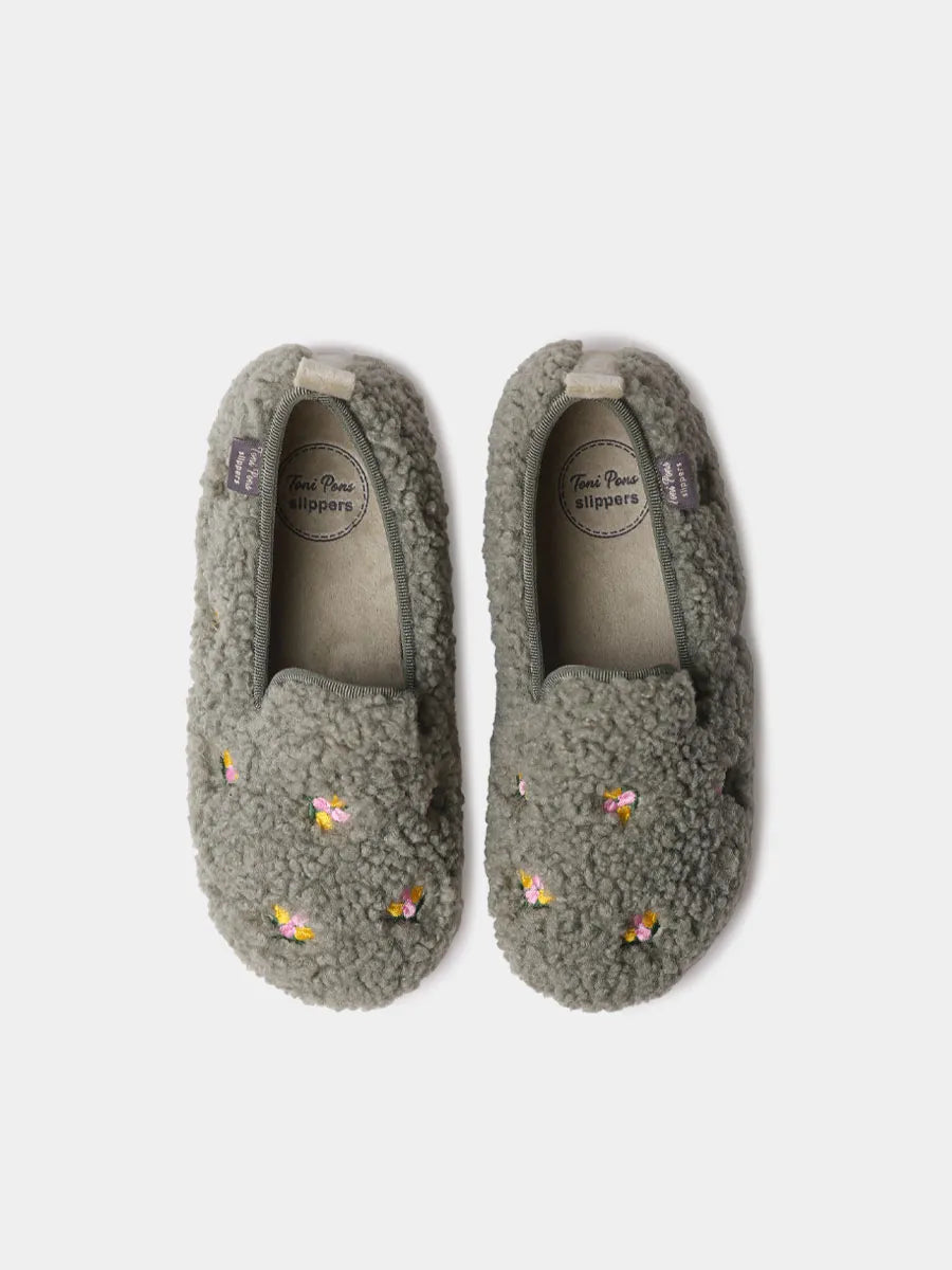 felt slippers for women with flowers