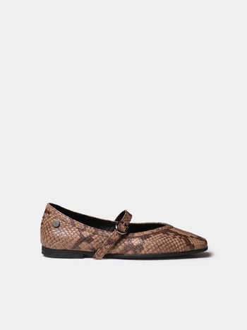 Zapatos mujer - Merceditas de mujer en piel con efecto serpiente | MARIAN-PI - Toni Pons