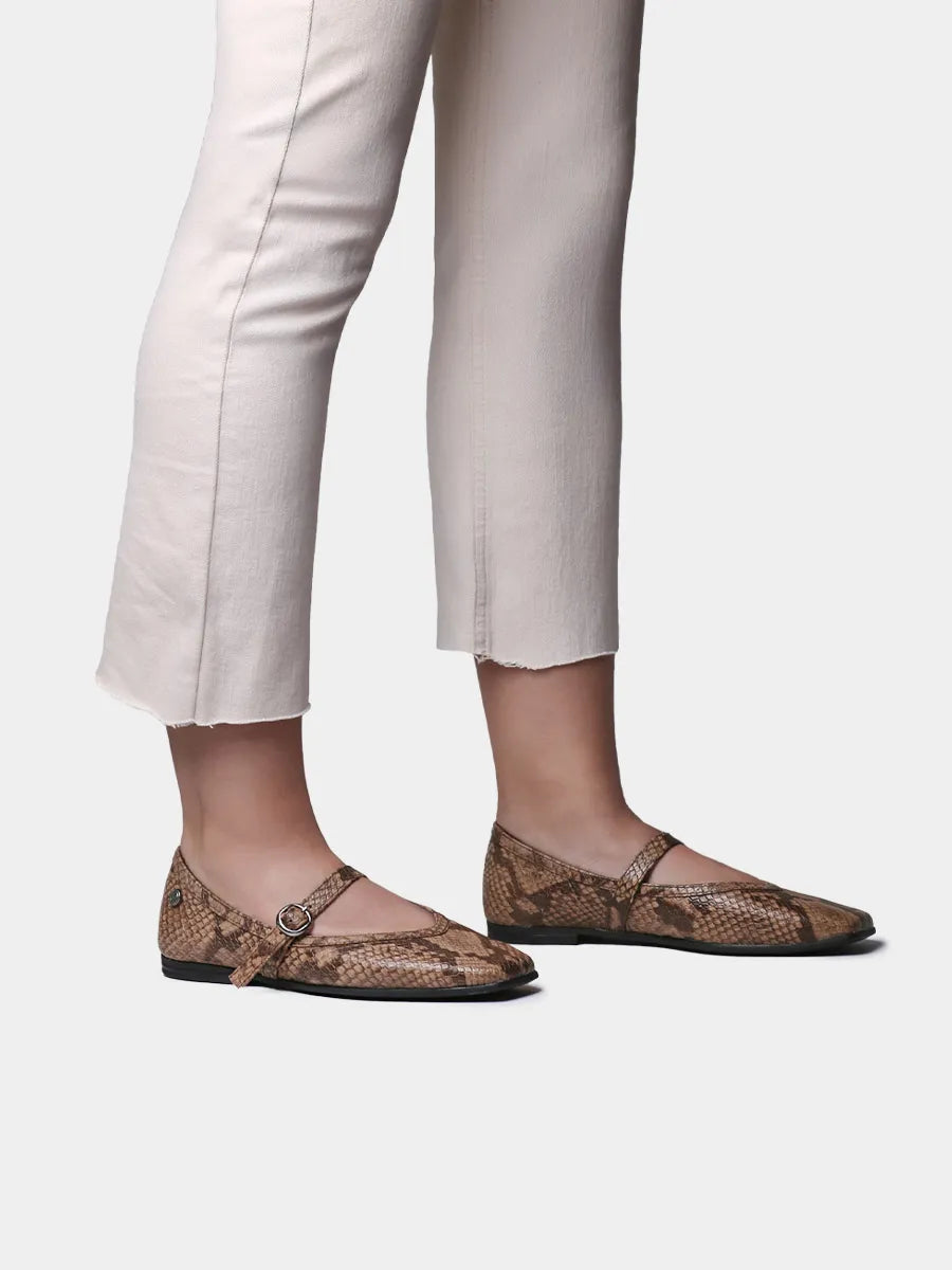 Zapatos mujer - Merceditas de mujer en piel con efecto serpiente | MARIAN-PI - Toni Pons