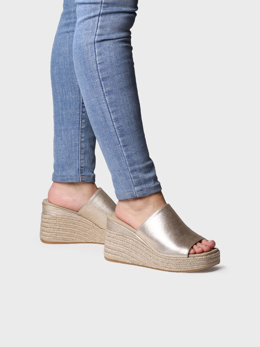 zapatillas mujer - Alpargata destalonada de mujer en serraje con cuña | MARLENE  - Toni Pons