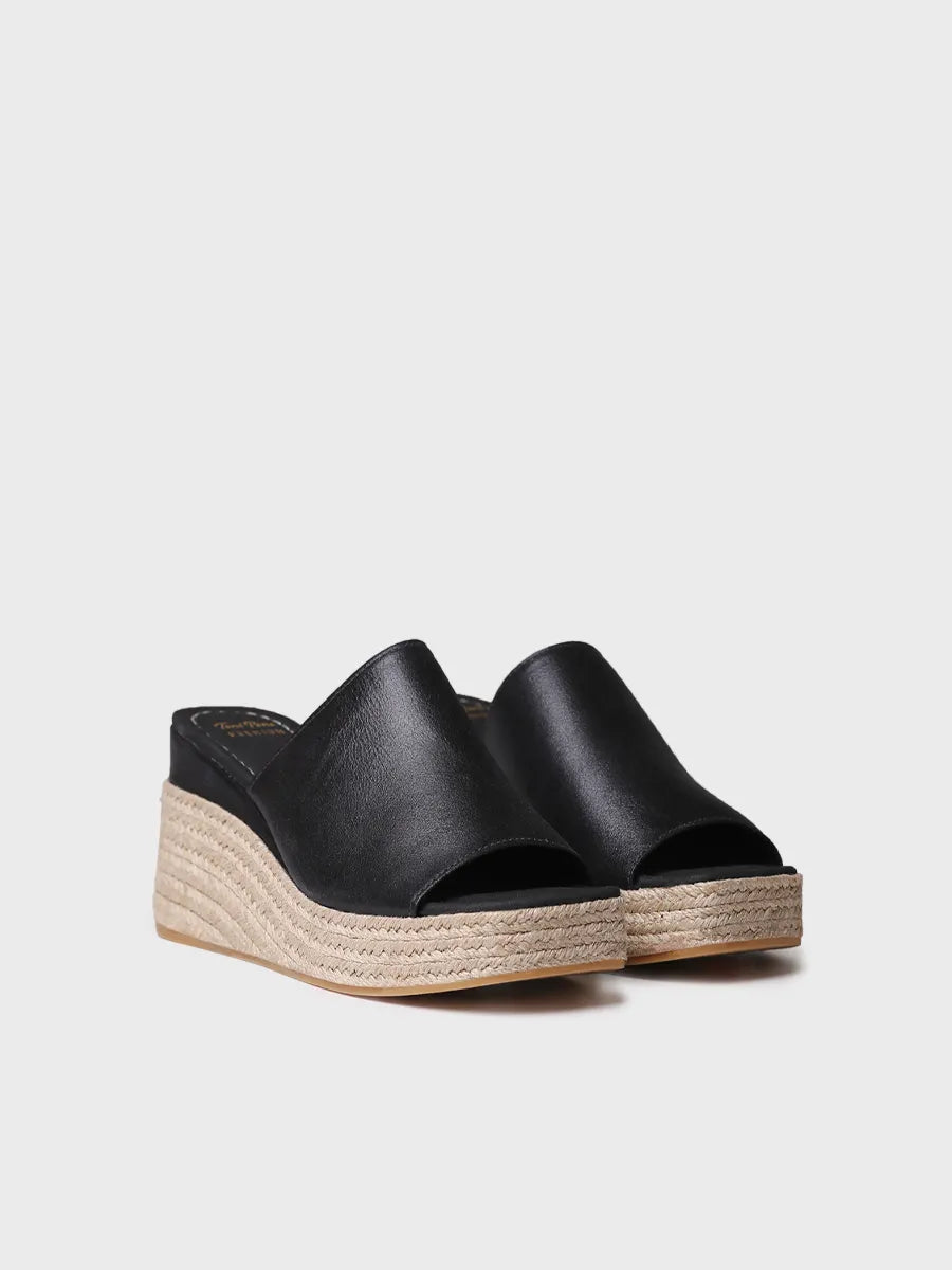 zapatillas mujer - Alpargata destalonada de mujer en serraje con cuña | MARLENE - Toni Pons