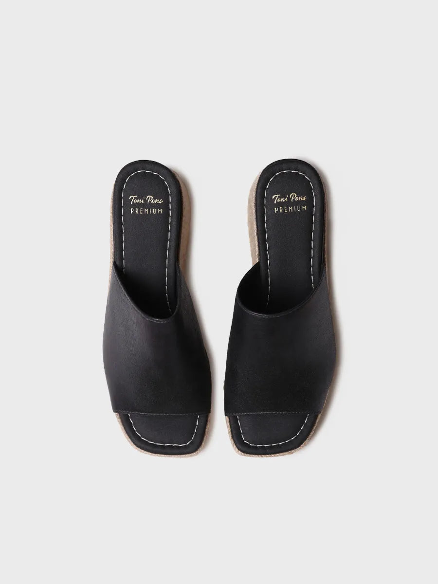 zapatillas mujer - Alpargata destalonada de mujer en serraje con cuña | MARLENE - Toni Pons