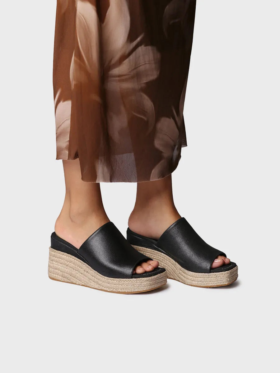 Zapatillas mujer - Alpargata destalonada de mujer en serraje con cuña | MARLENE - Toni Pons