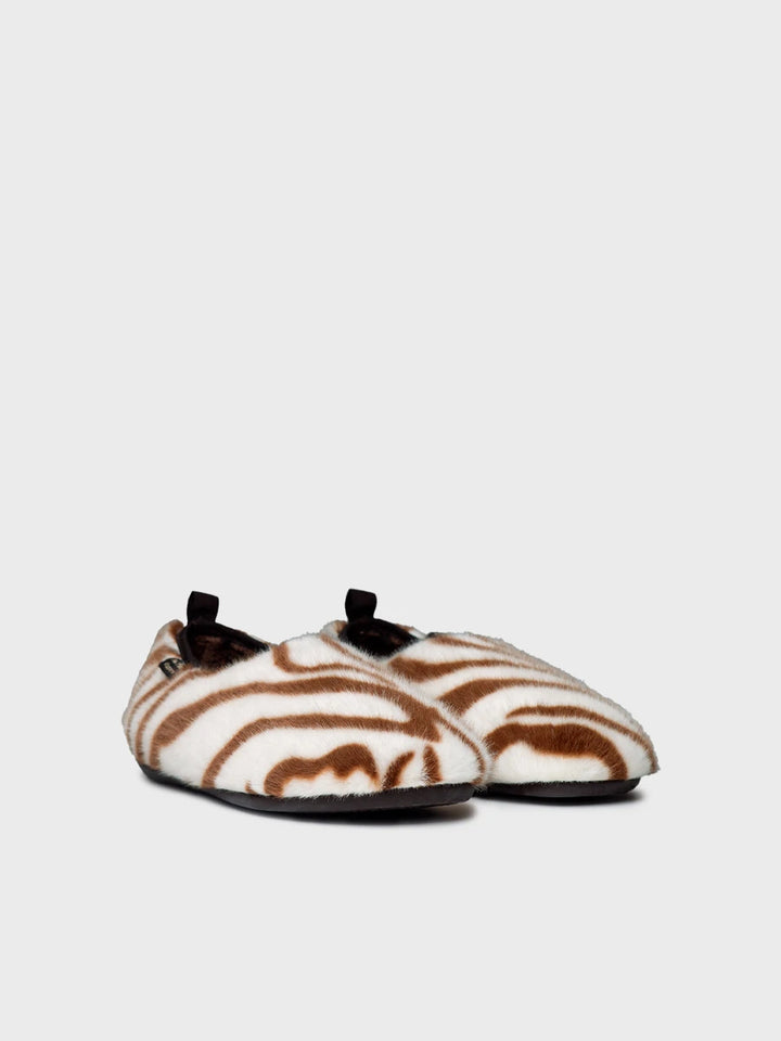 Zapatillas de casa mujer - Pantufla en pelo con estampado leopardo para mujer | MARTA-PA - Toni Pons