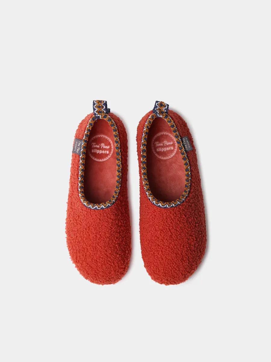 Women's high-cut slipper in recycled felt