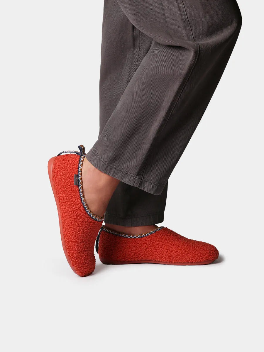 Women's high-cut slipper in recycled felt
